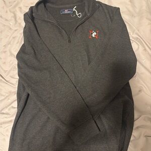 Northeastern Gray Vineyard Vines Quarter-Zip Sweater
